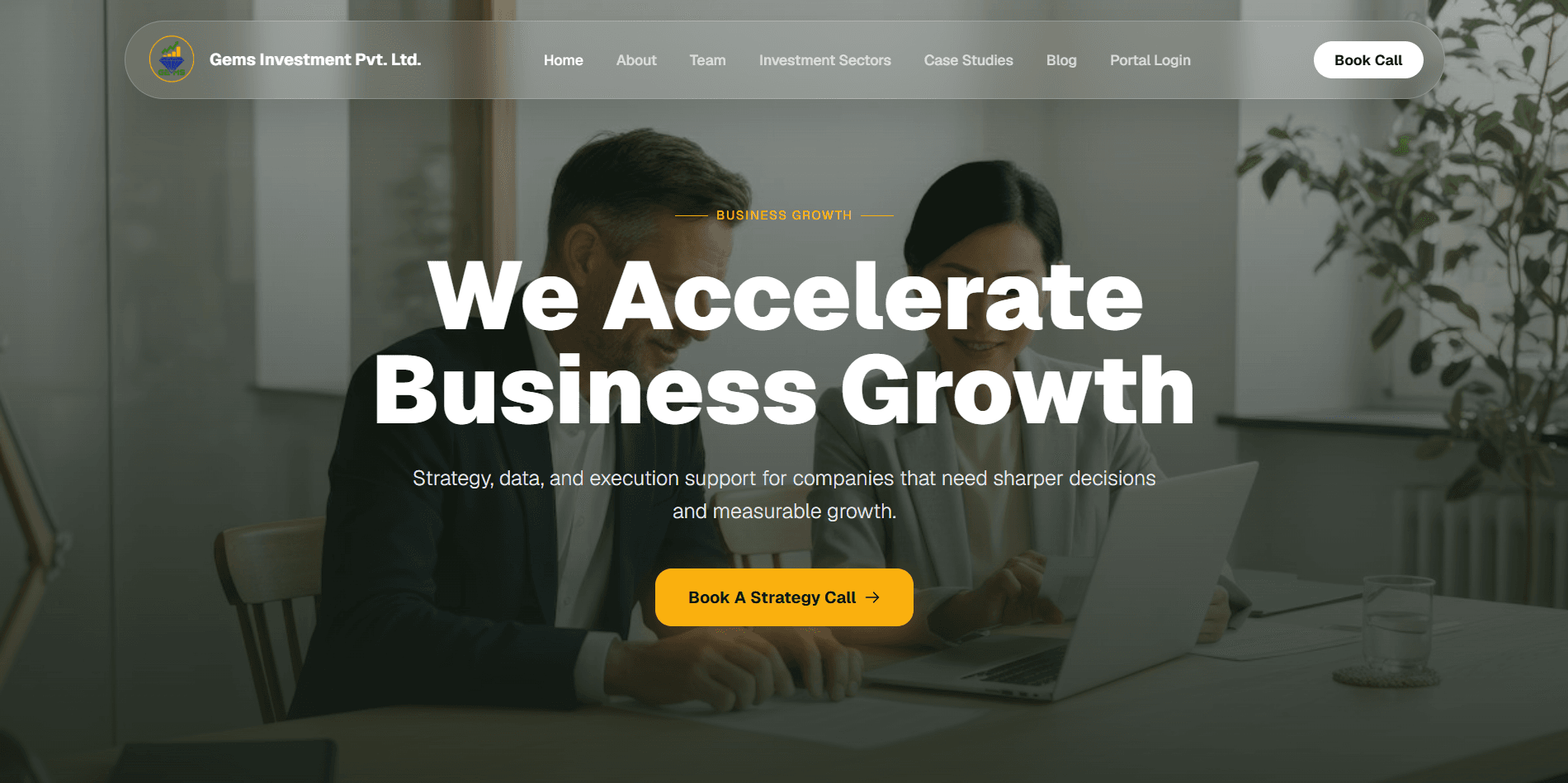 GEMS Investment website preview